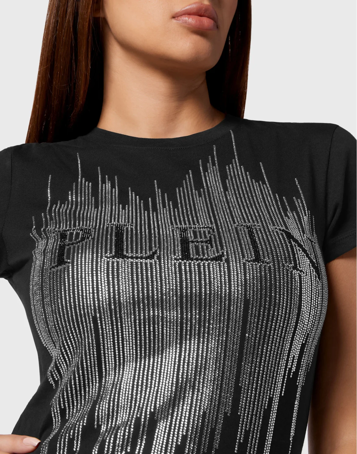 T-shirt Round Neck Sexy Pure Fit, цвет: Черный