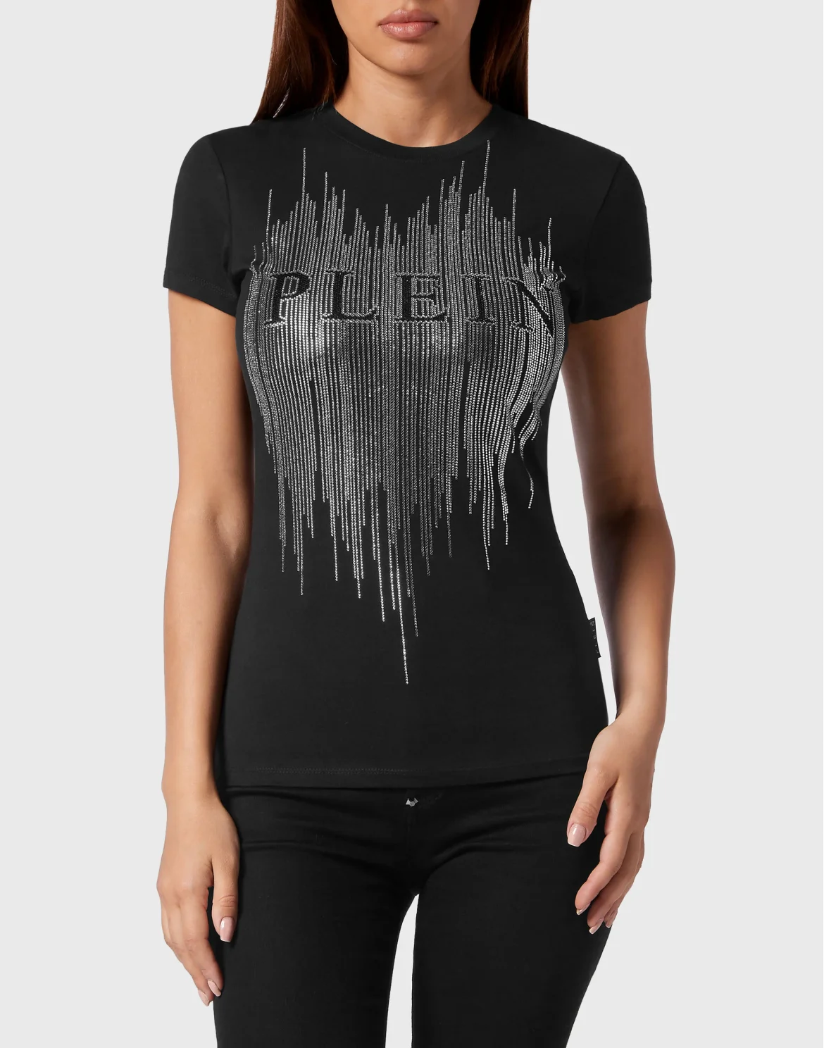 T-shirt Round Neck Sexy Pure Fit, цвет: Черный