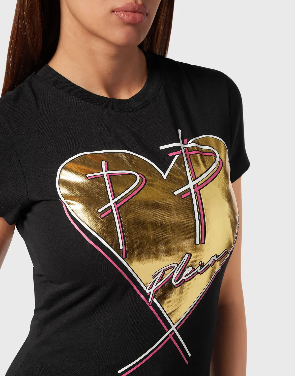 T-shirt Round Neck Sexy Pure Fit, цвет: Черный