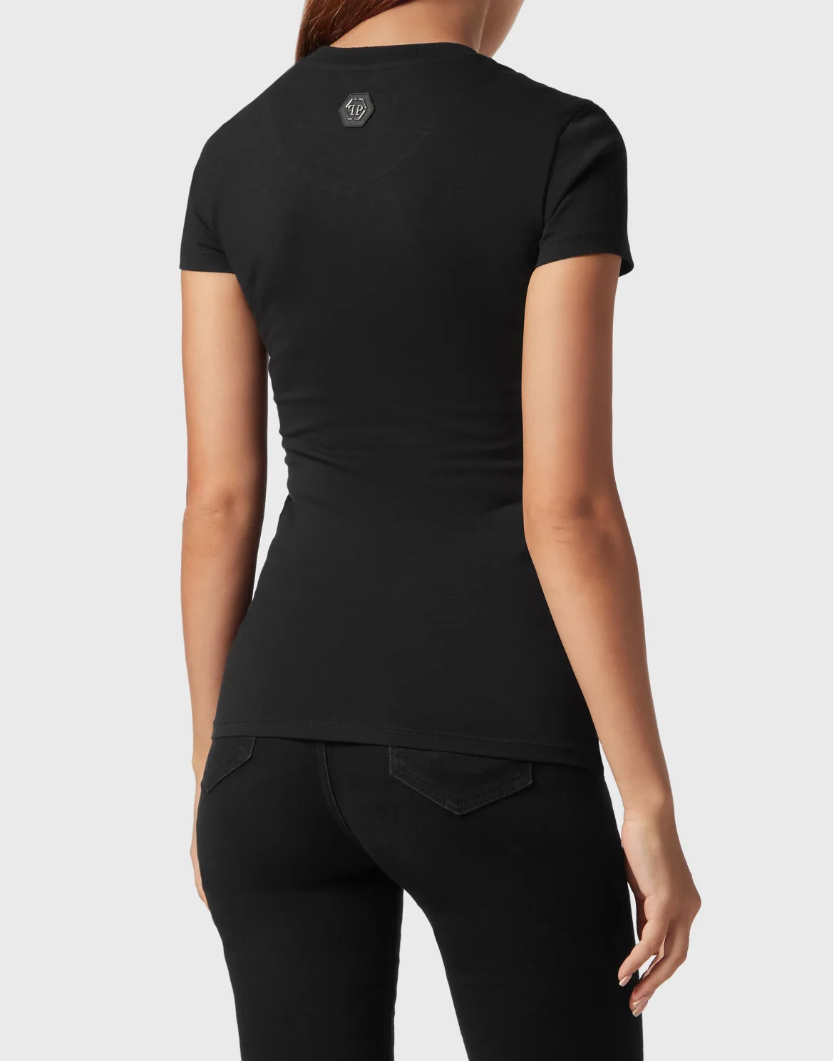 T-shirt Round Neck Sexy Pure Fit, цвет: Черный