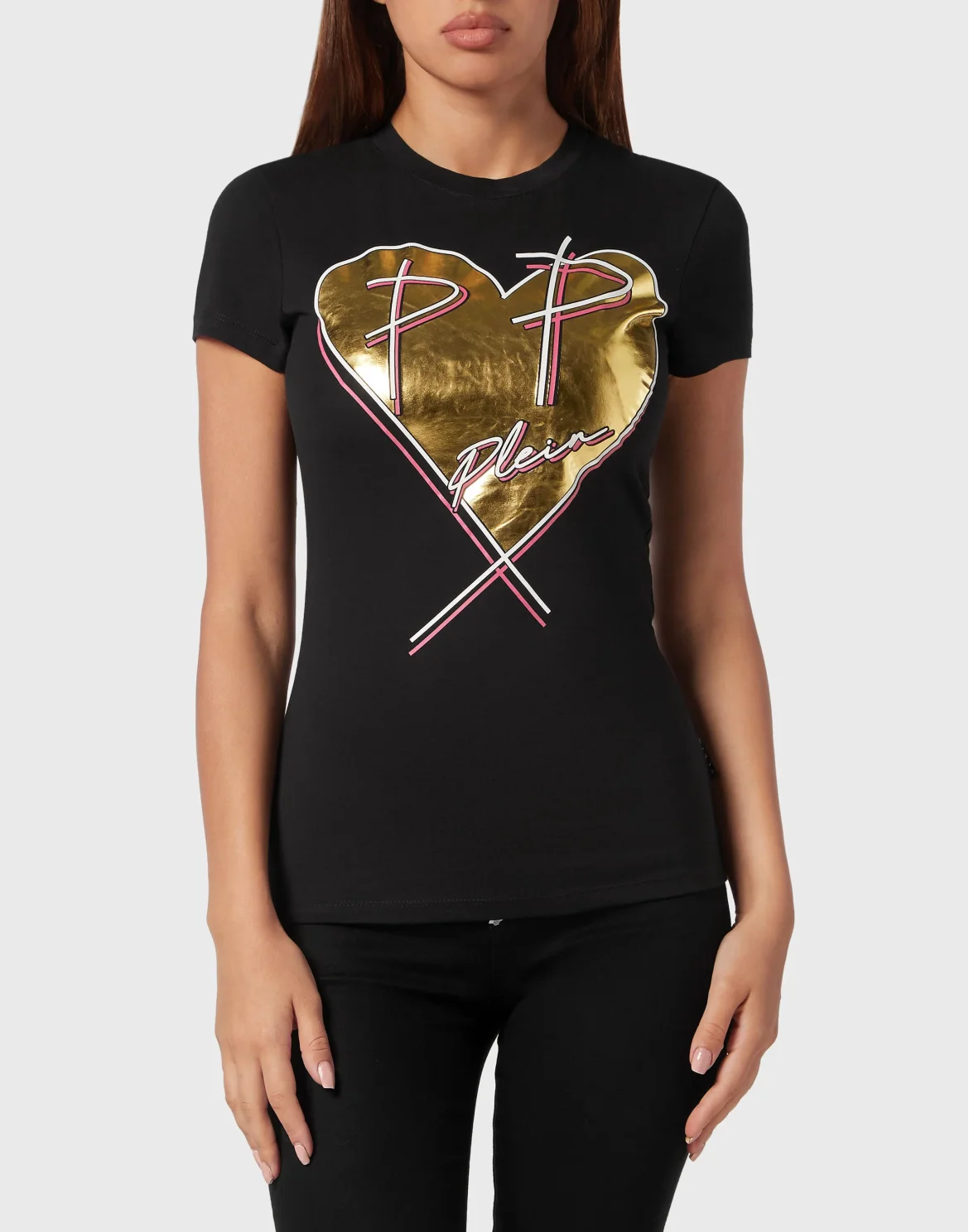 T-shirt Round Neck Sexy Pure Fit, цвет: Черный