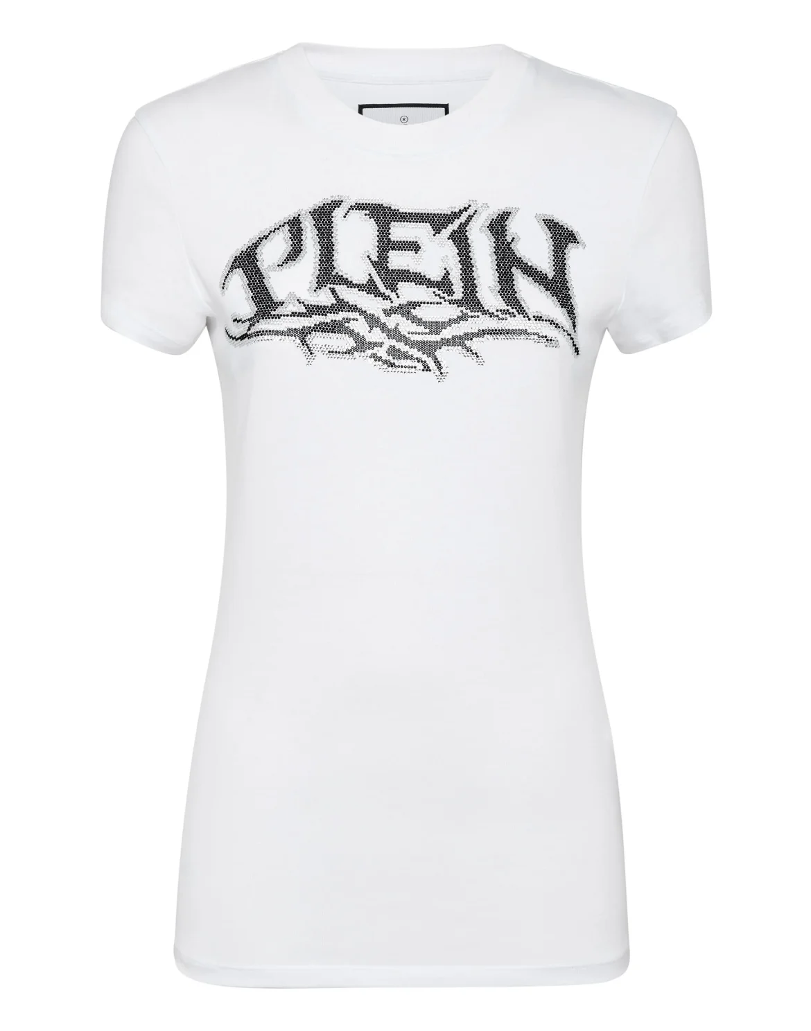 T-shirt Round Neck Sexy Pure Fit Crystal, цвет: Белый