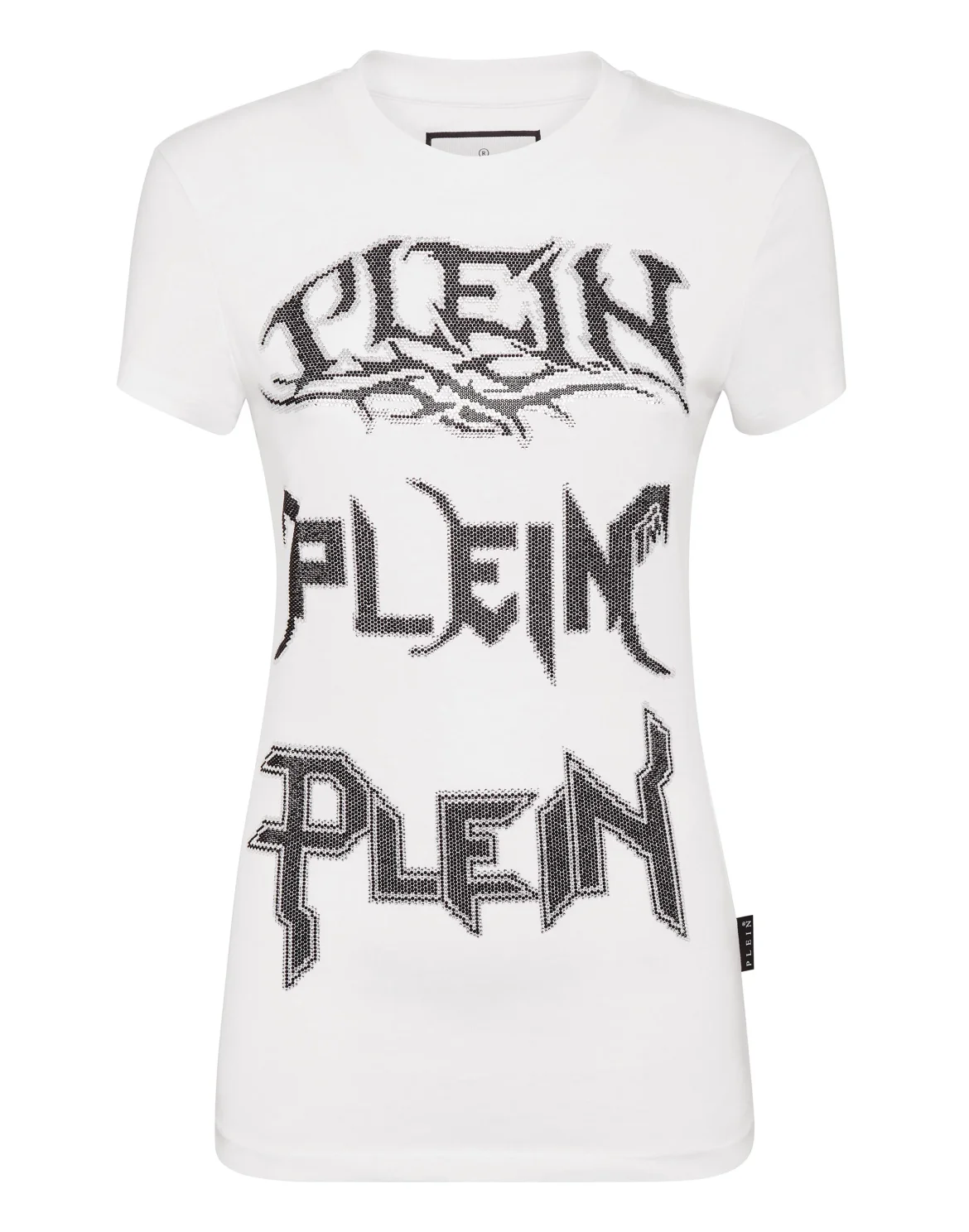 T-shirt Round Neck Sexy Pure Fit Crystal, цвет: Белый