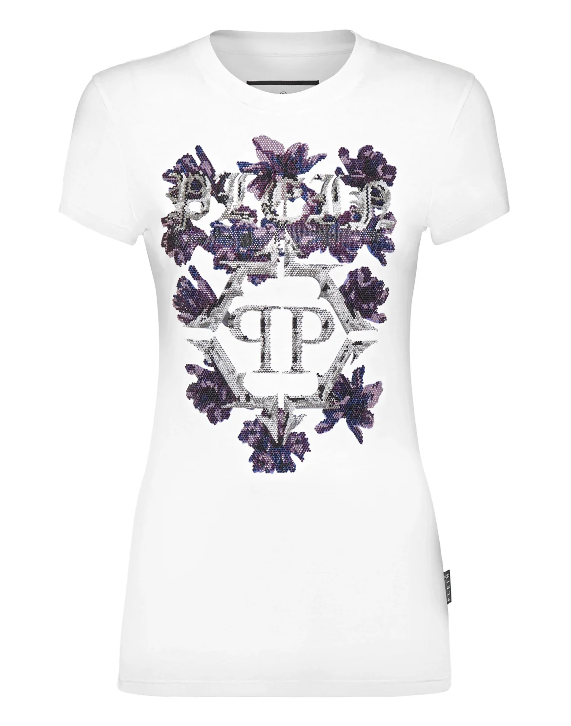 T-shirt Round Neck Sexy Pure Fit Flowers, цвет: Белый