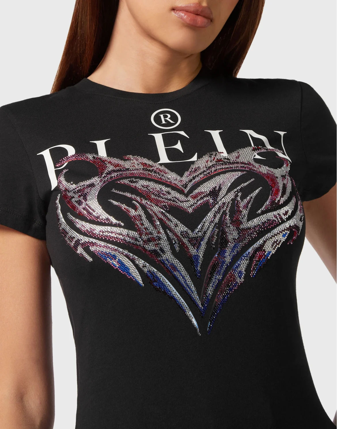 T-shirt Round Neck Sexy Pure Fit, цвет: Черный