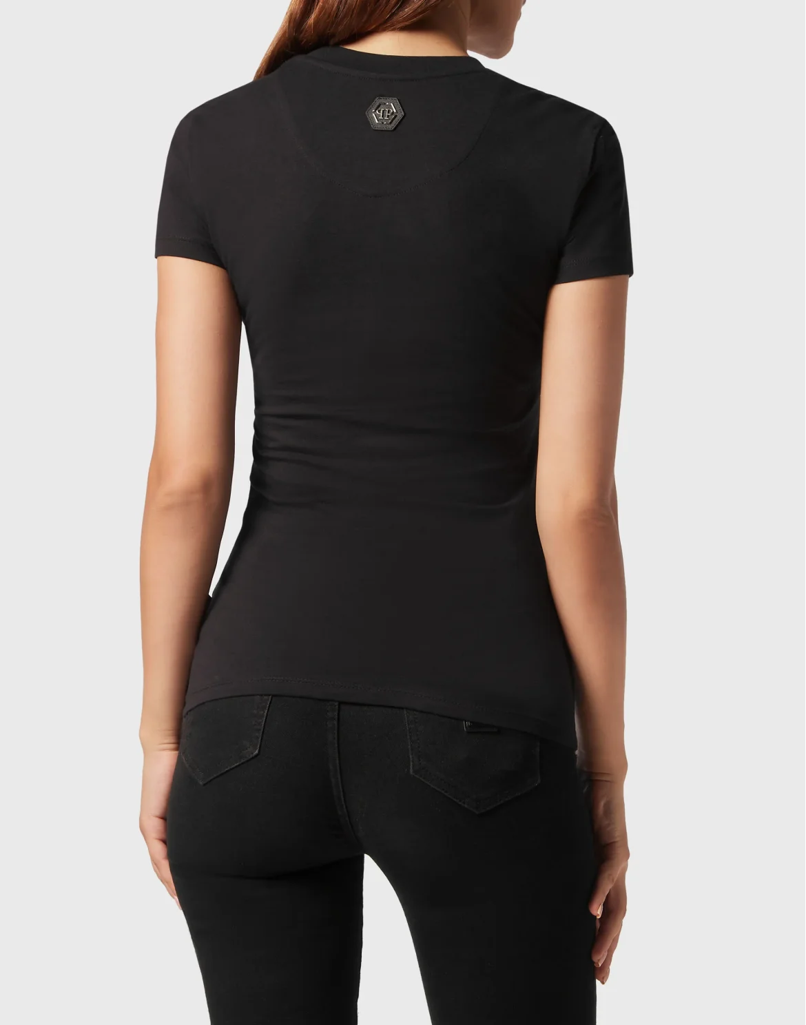 T-shirt Round Neck Sexy Pure Fit, цвет: Черный