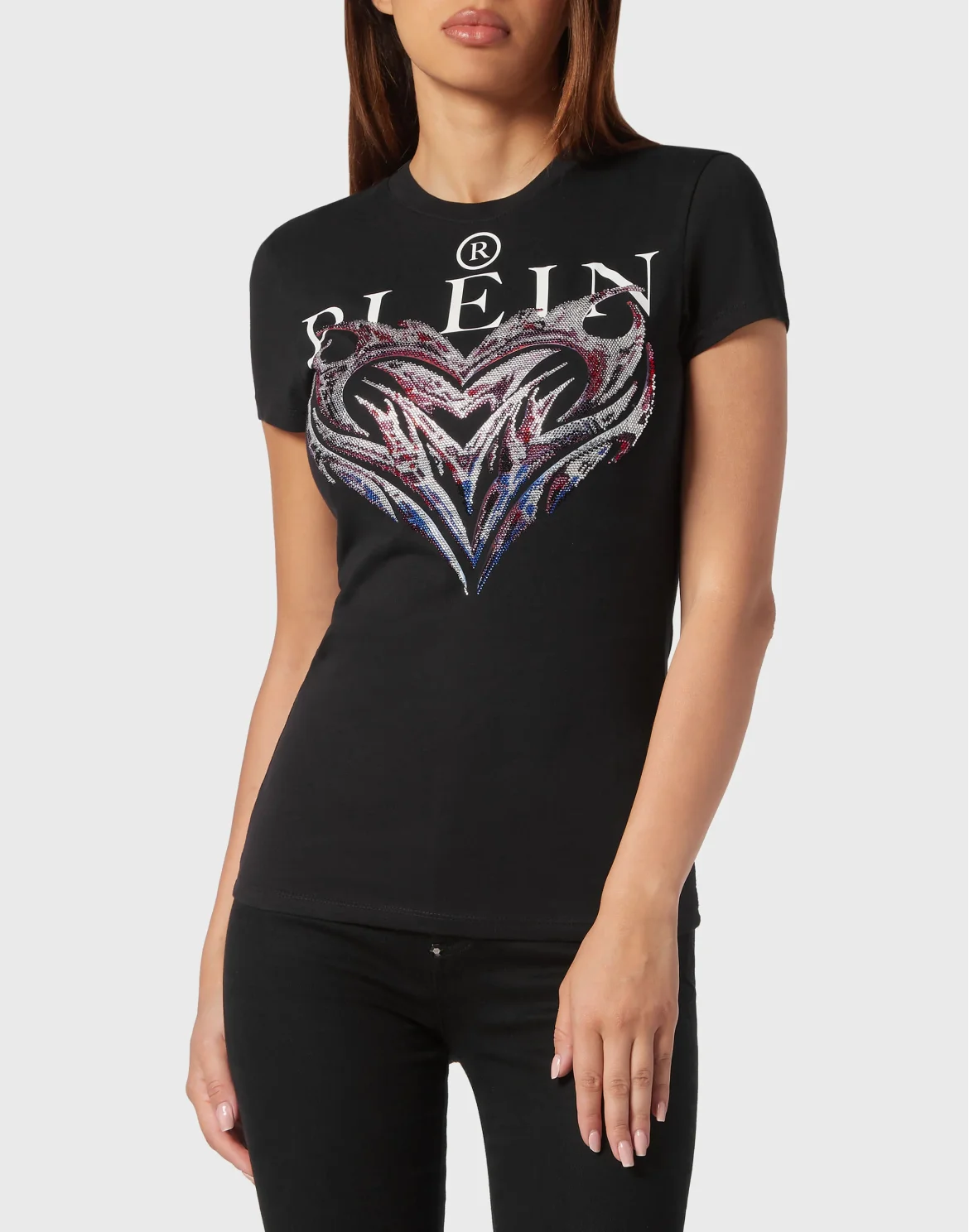 T-shirt Round Neck Sexy Pure Fit, цвет: Черный