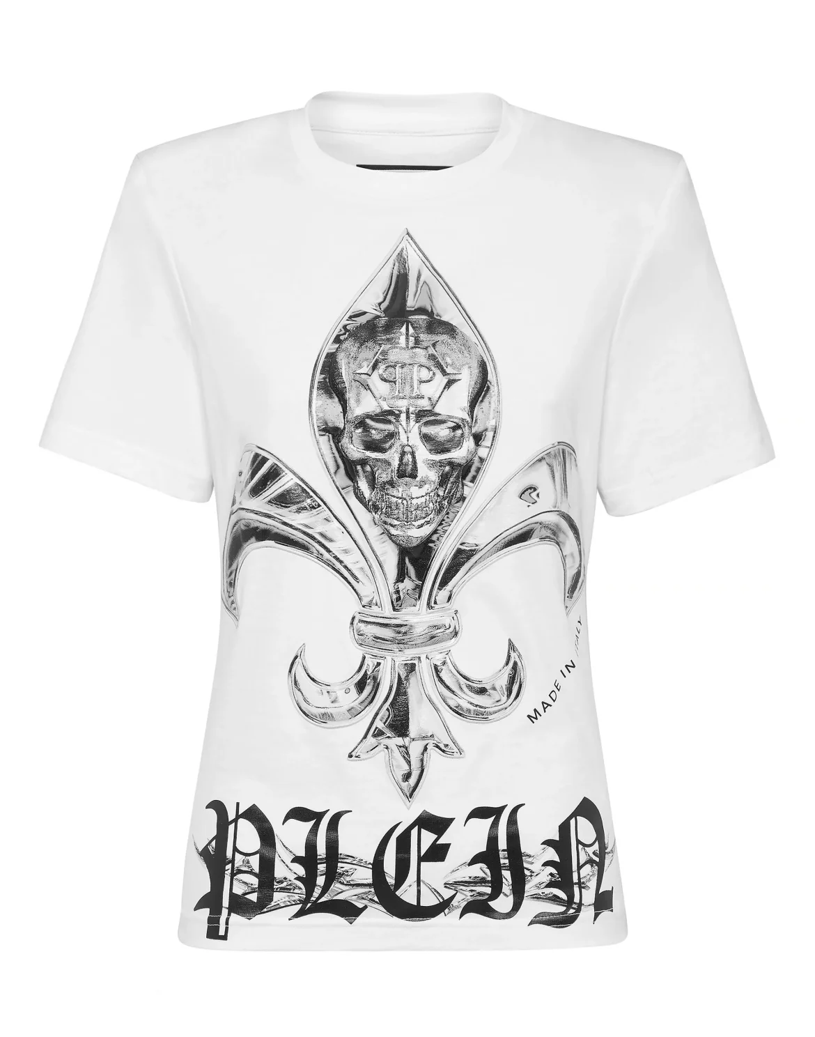 Padded Shoulder T-shirt Sexy Pure Fit Chrome, цвет: Белый
