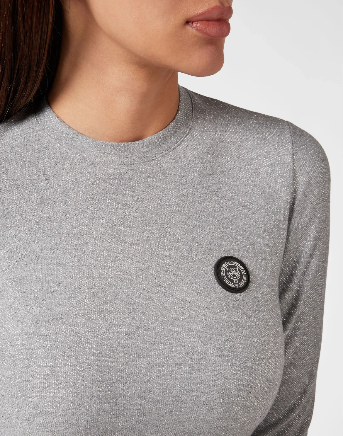 Longsleeve T-Shirt Glitter, цвет: Серебристый