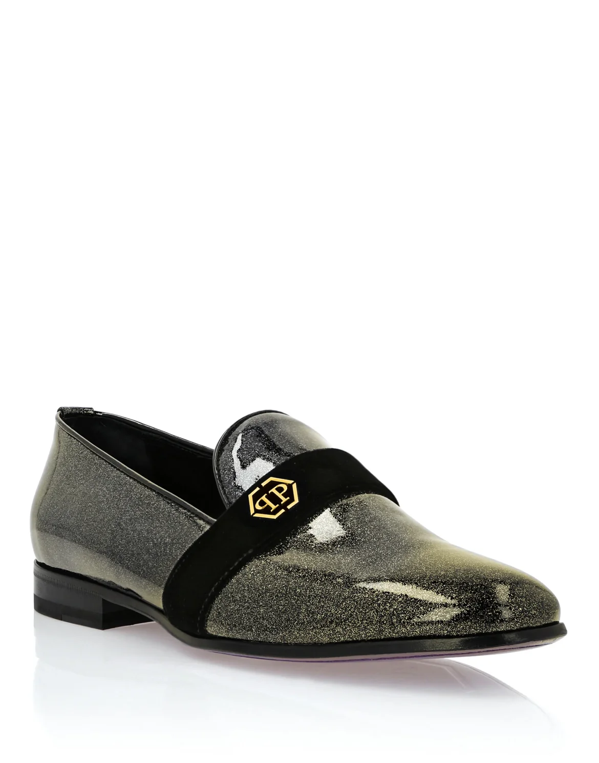 Patent Leather Loafers Hexagon, цвет: Черный