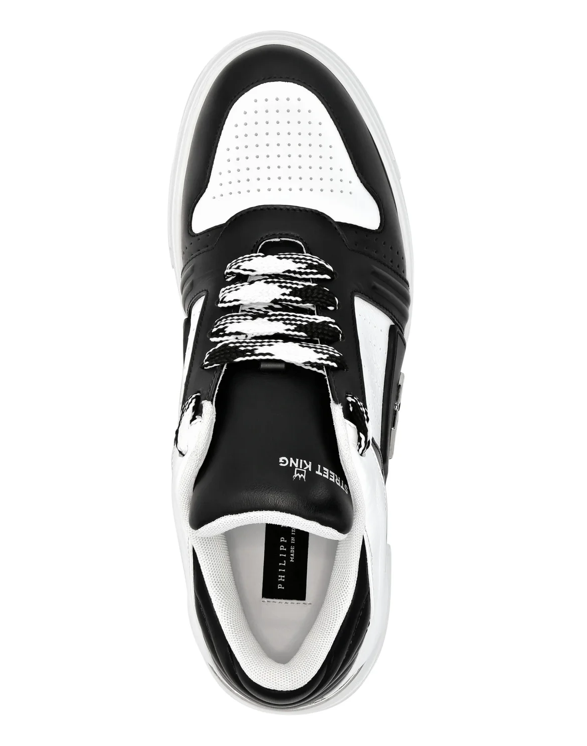 Leather Lo-Top Sneakers Hexagon, цвет: Черный