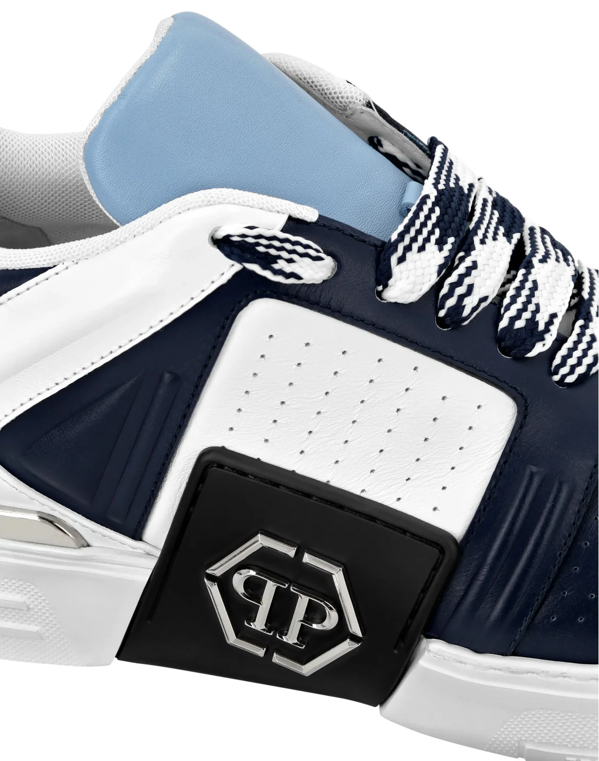 Leather Lo-Top Sneakers Hexagon, цвет: Синий