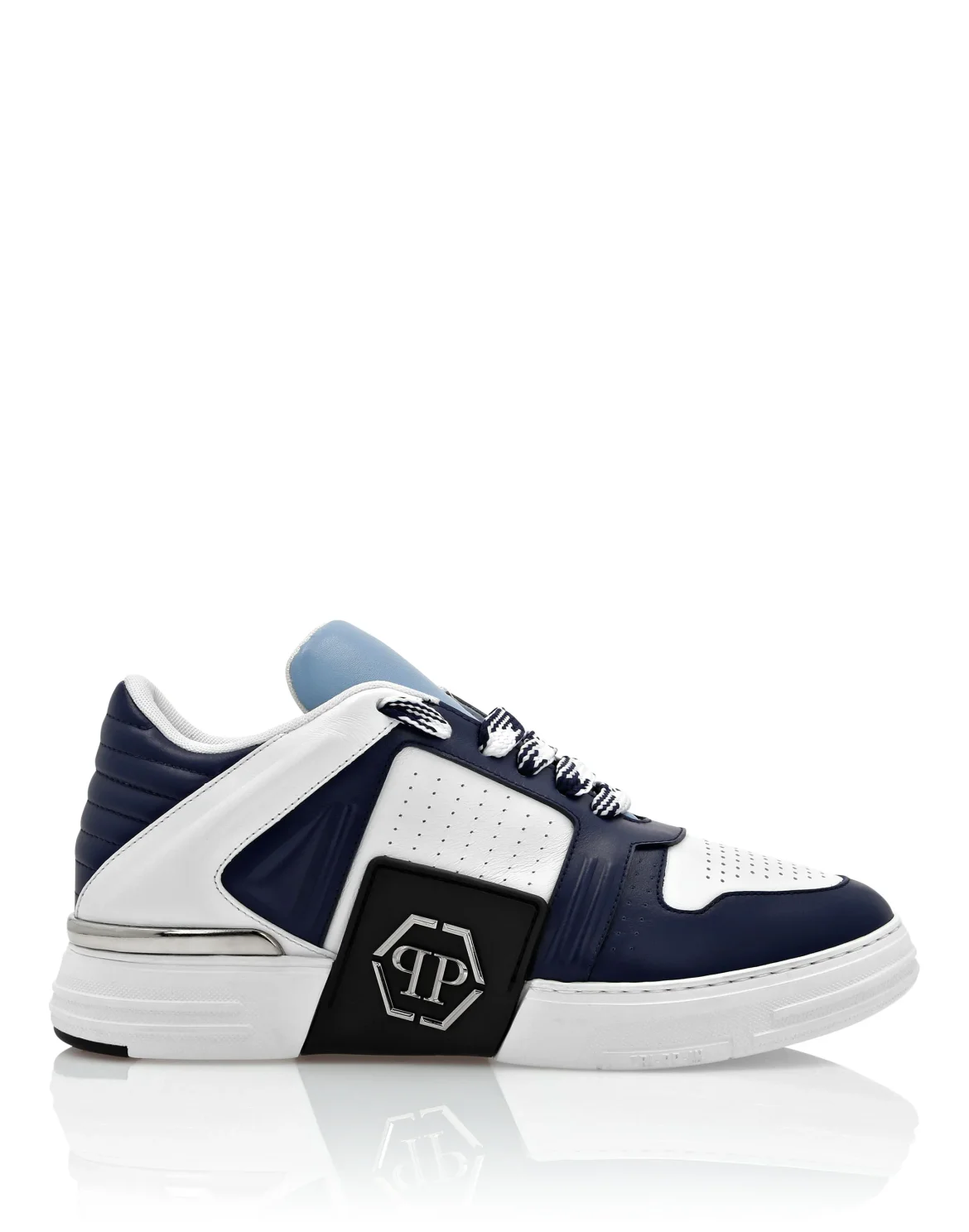 Leather Lo-Top Sneakers Hexagon, цвет: Синий