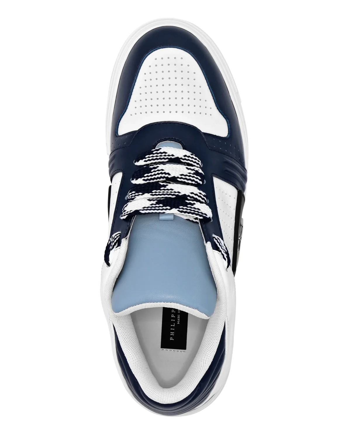 Leather Lo-Top Sneakers Hexagon, цвет: Синий