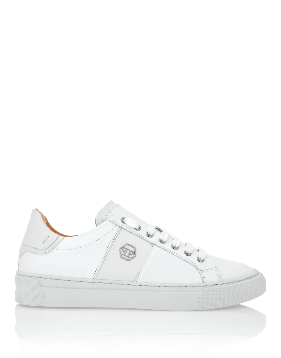 Leather Lo-Top Sneakers Hexagon, цвет: Белый