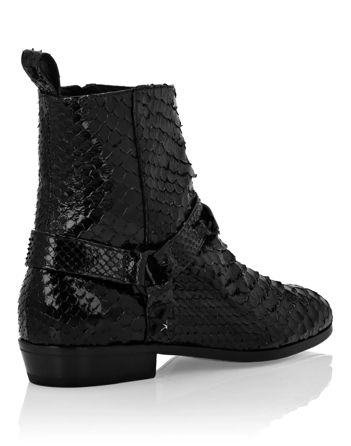 Python Flat Boots, цвет: Черный