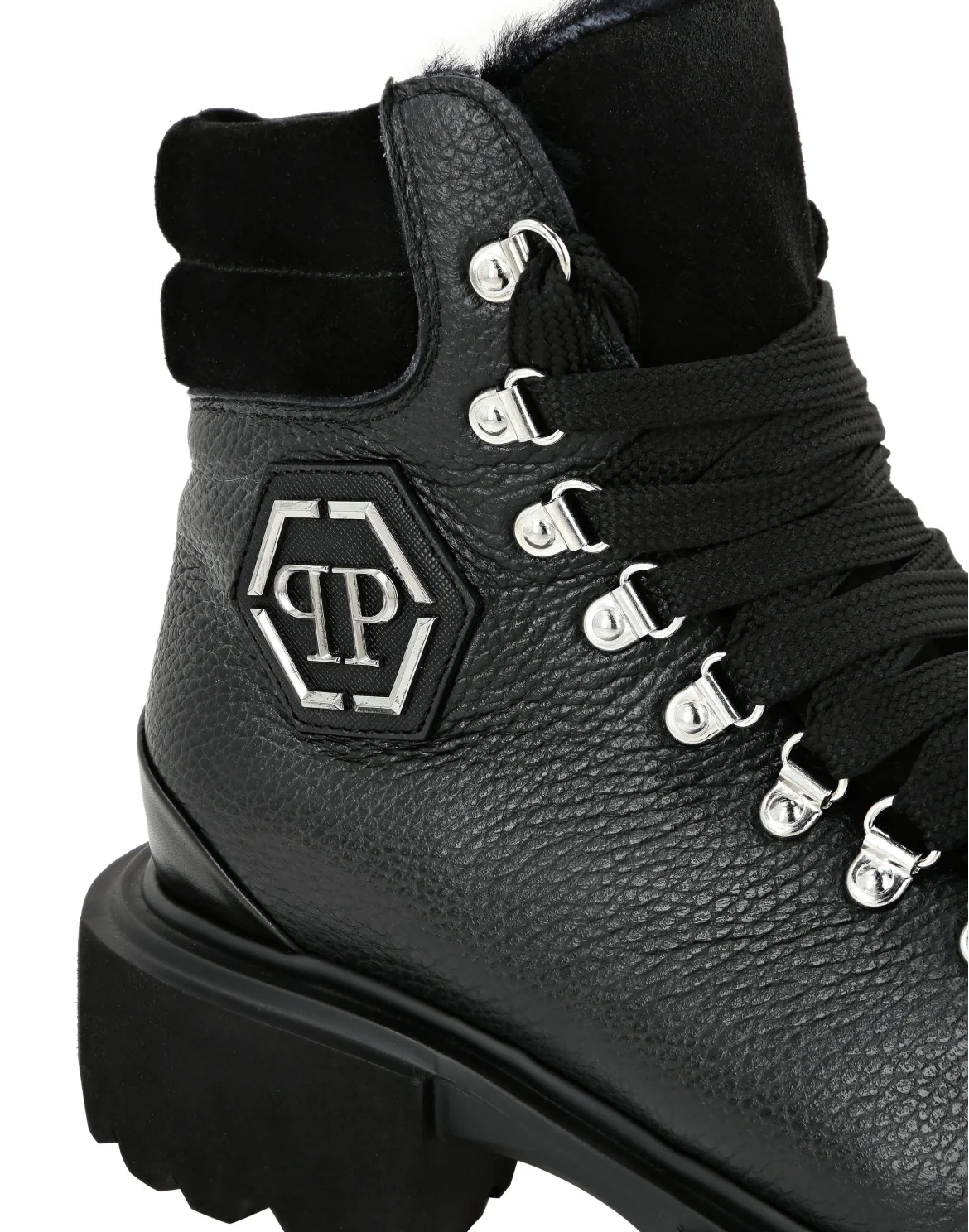 Leather Boots with Wool & Rubber Inserts, цвет: Черный