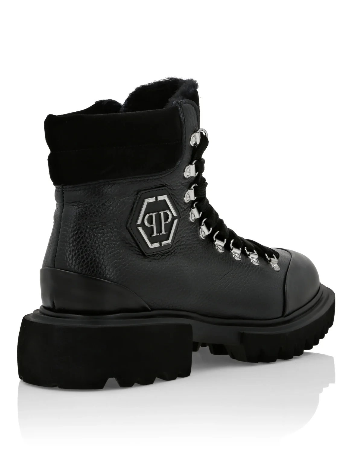 Leather Boots with Wool & Rubber Inserts, цвет: Черный