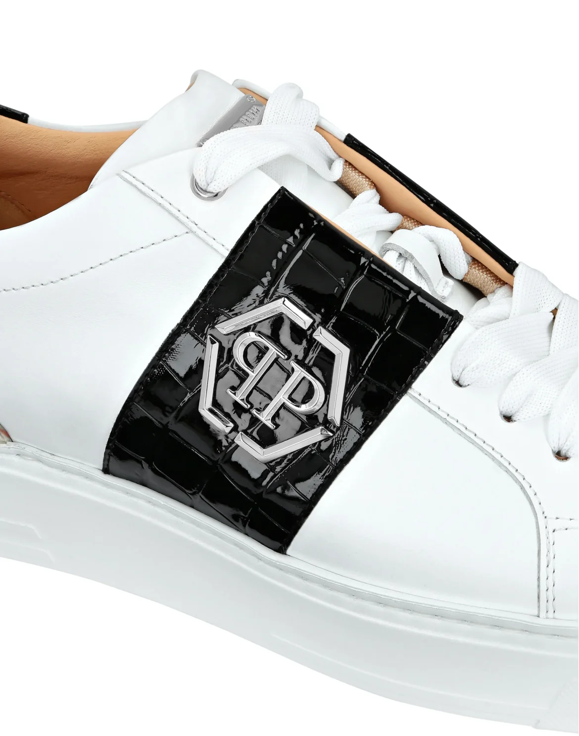 Leather Lo-Top Sneakers, цвет: Белый