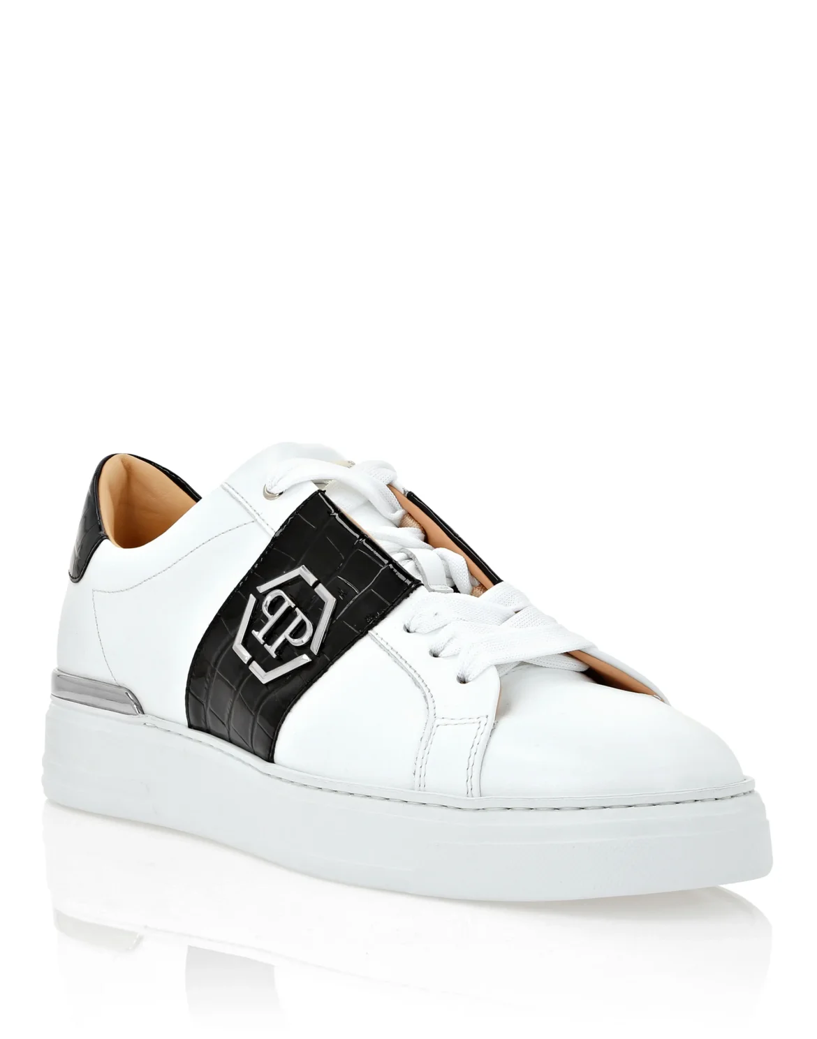 Leather Lo-Top Sneakers, цвет: Белый
