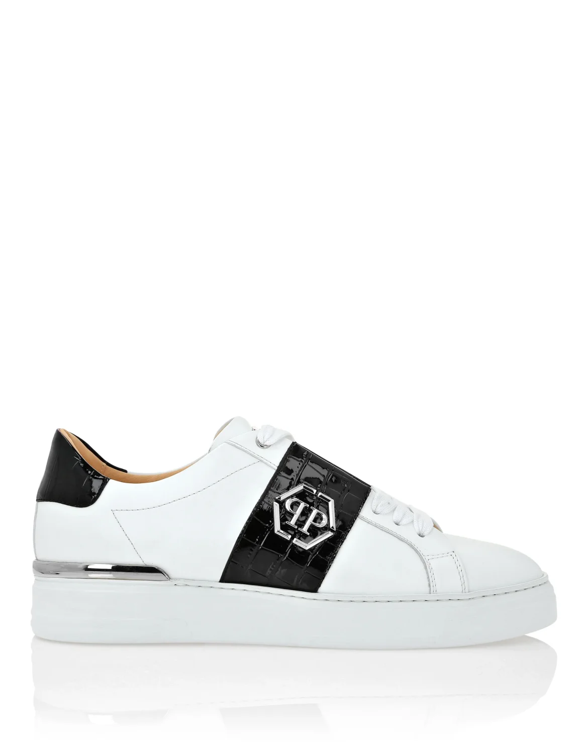 Leather Lo-Top Sneakers, цвет: Белый