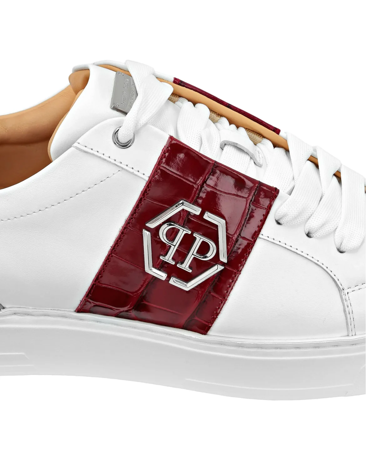 Leather Lo-Top Sneakers, цвет: Белый
