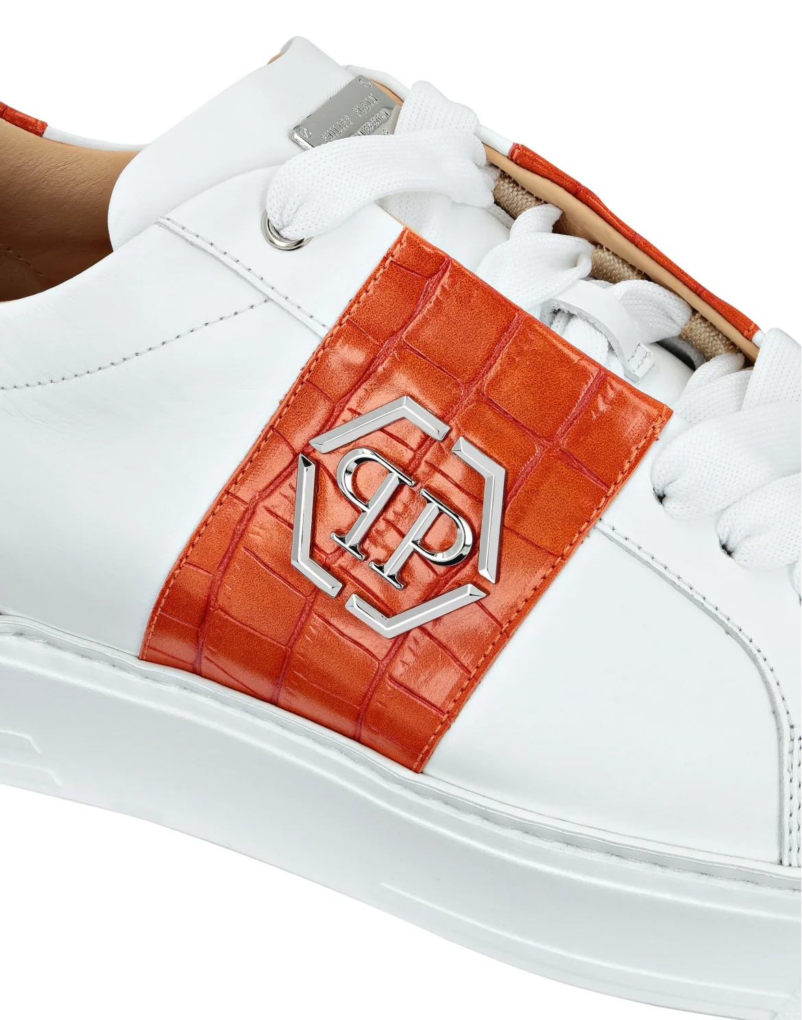 Leather Lo-Top Sneakers, цвет: Белый