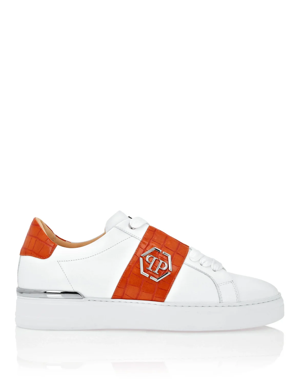 Leather Lo-Top Sneakers, цвет: Белый