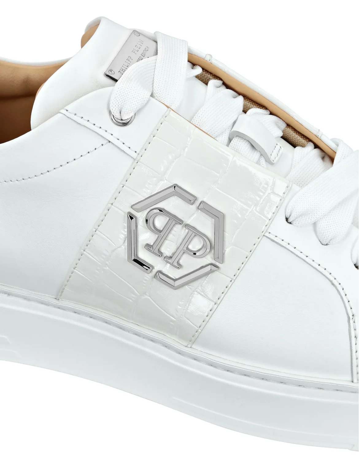 Leather Lo-Top Sneakers, цвет: Белый