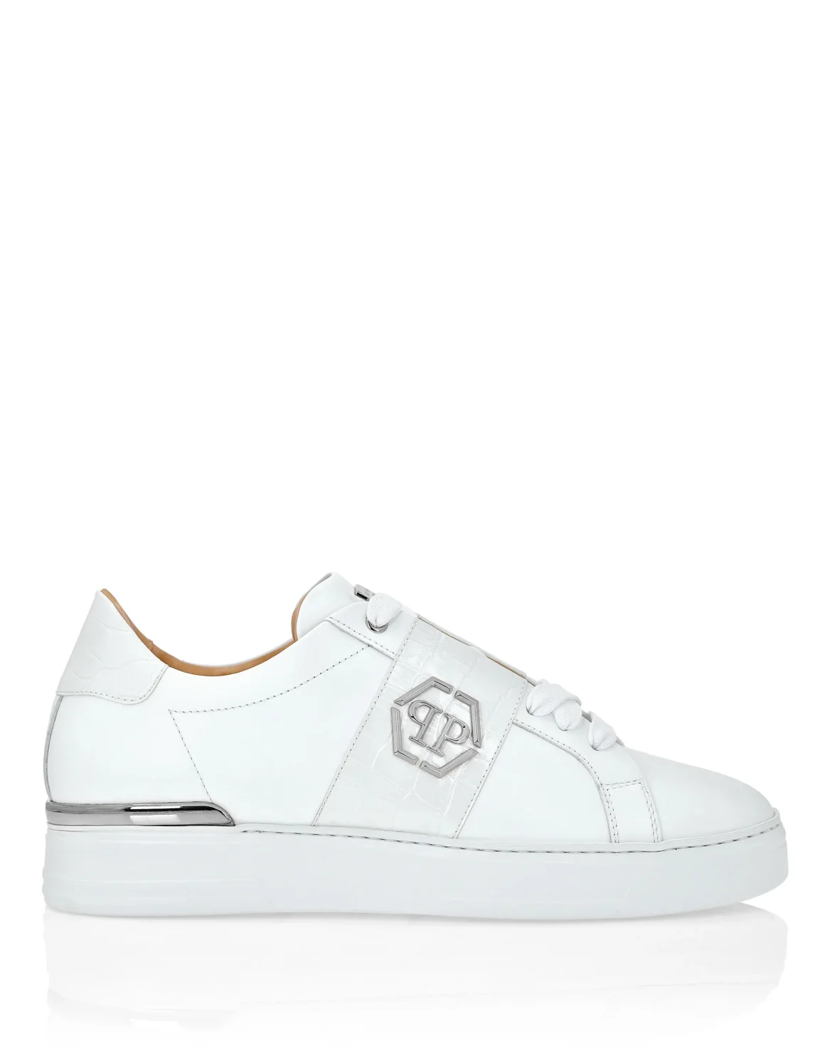 Leather Lo-Top Sneakers, цвет: Белый