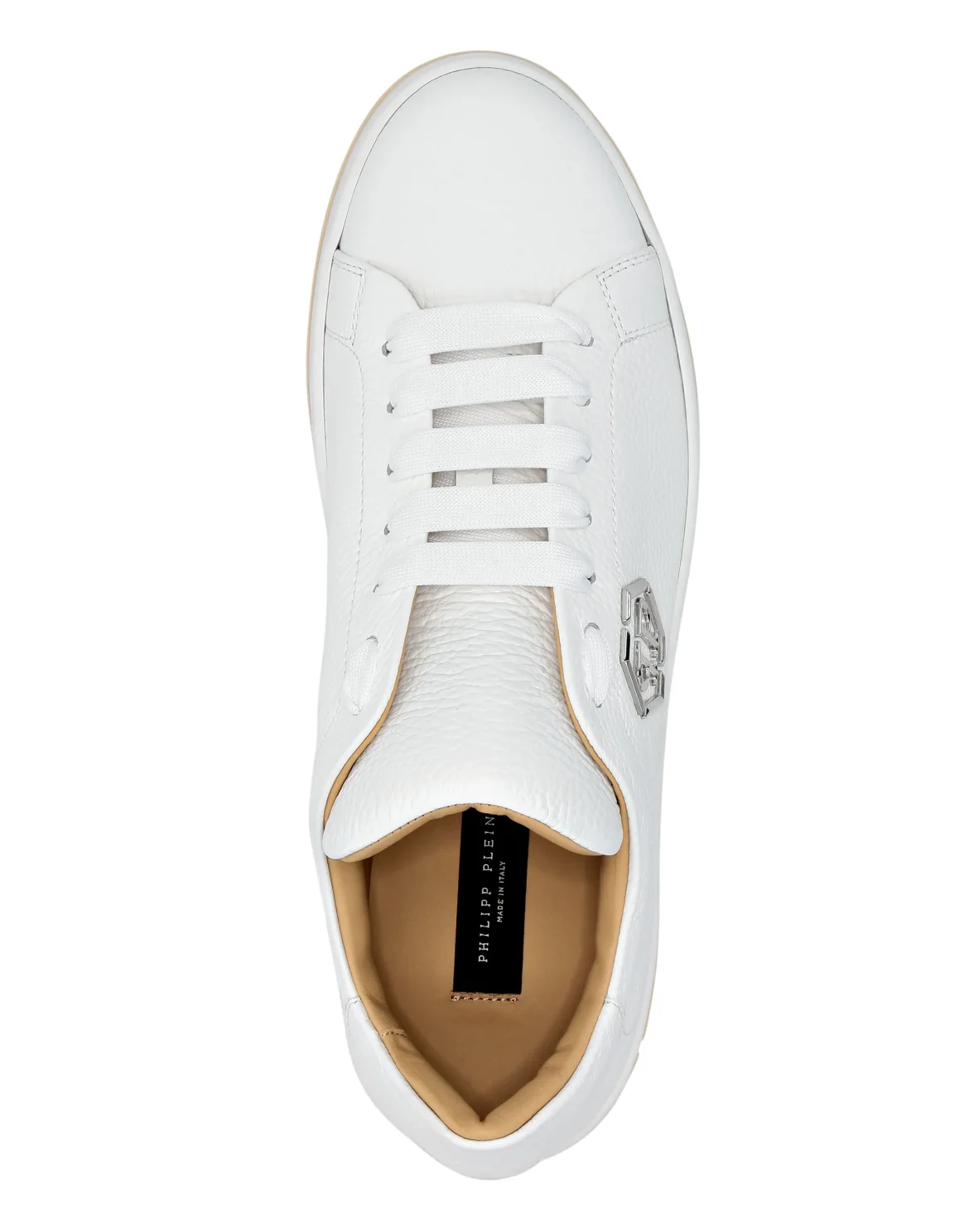 Leather Lo-Top Sneakers Hexagon, цвет: Белый