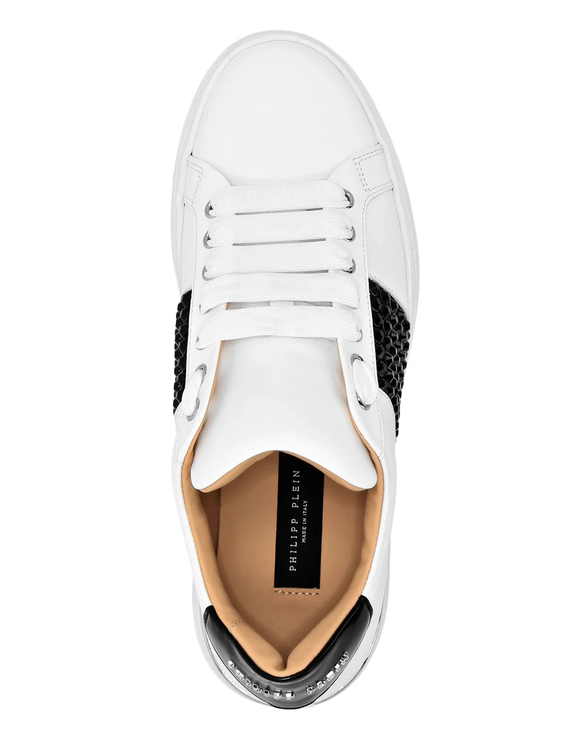 Mix Leather Lo-Top Sneakers Crystal, цвет: Белый