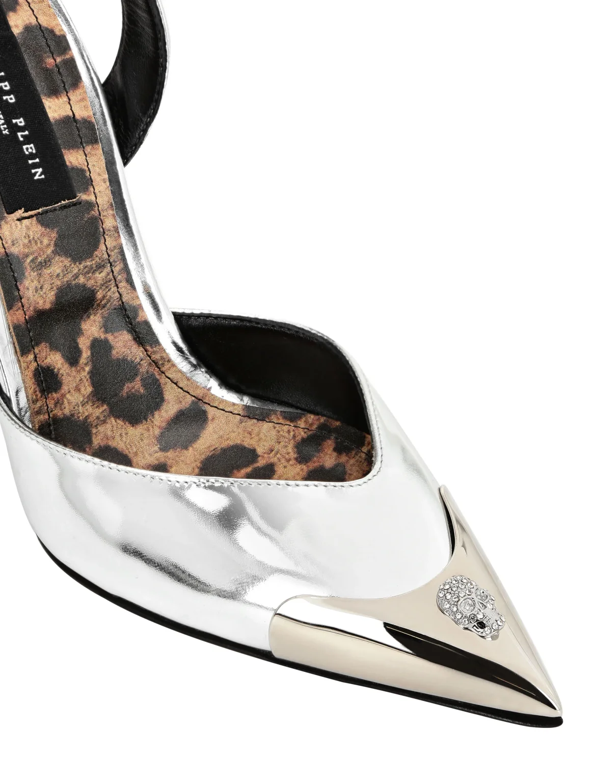 Mirror Leather Decollete Wedges, цвет: Серебристый