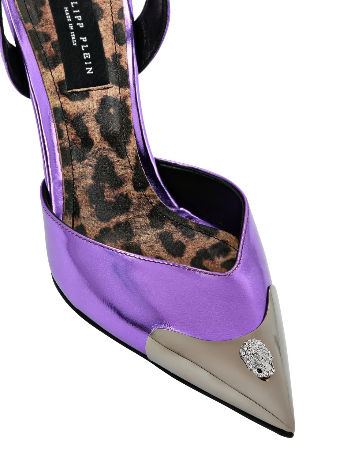Mirror Leather Decollete Wedges, цвет: Фиолетовый