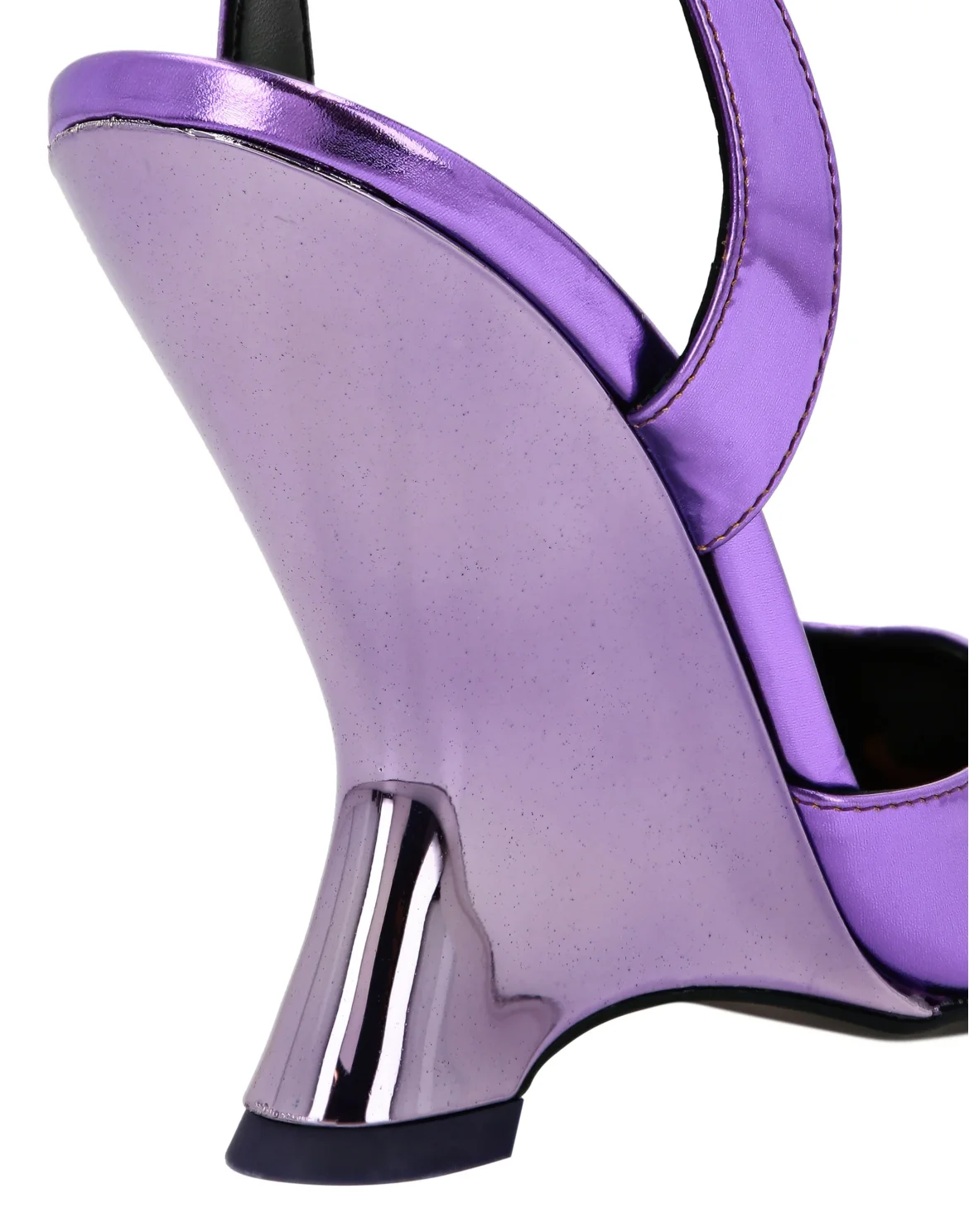 Mirror Leather Decollete Wedges, цвет: Фиолетовый