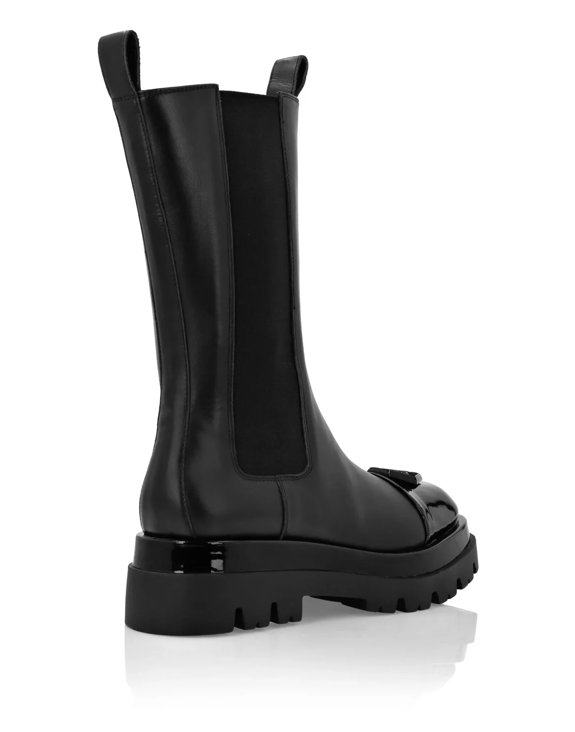 Mid Flat Boots Hexagon, цвет: Черный