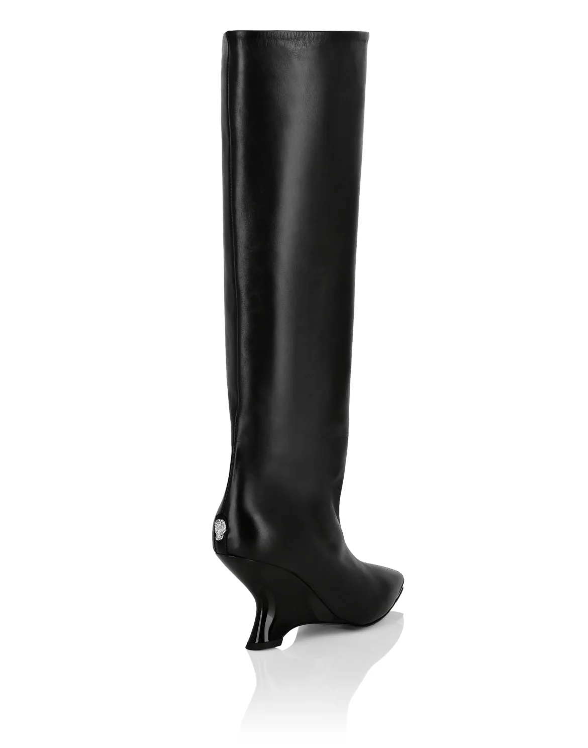 Patent Leather High Wedges Boots, цвет: Черный