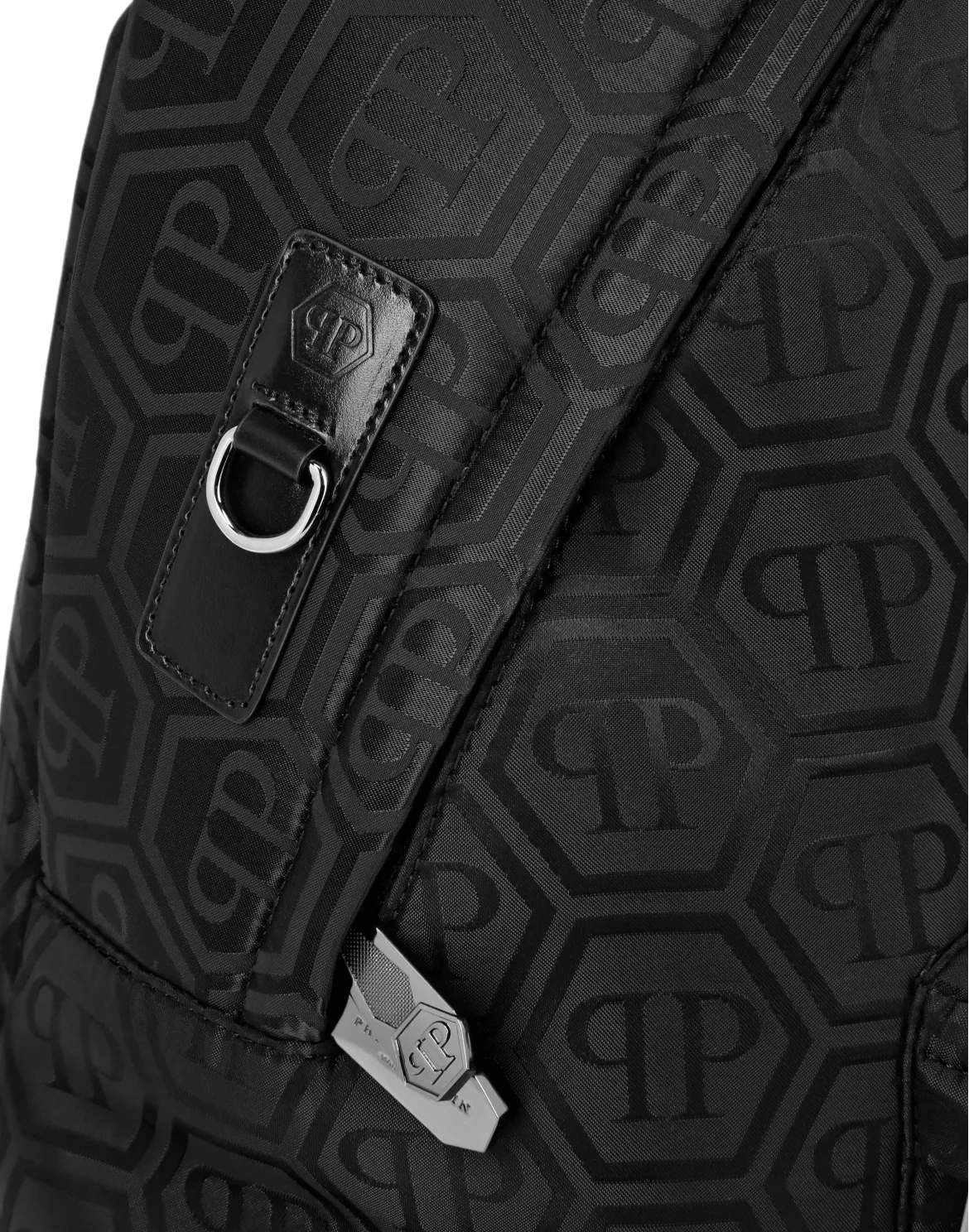 Nylon Jacquard Backpack Monogram, цвет: Черный