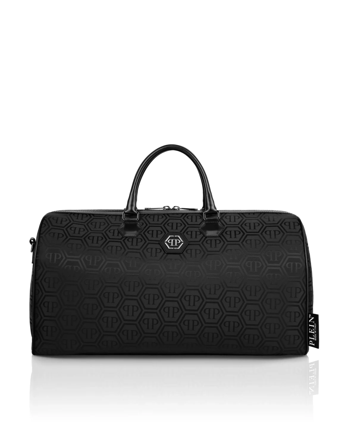 Nylon Jacquard Large Handle Bag Monogram, цвет: Черный