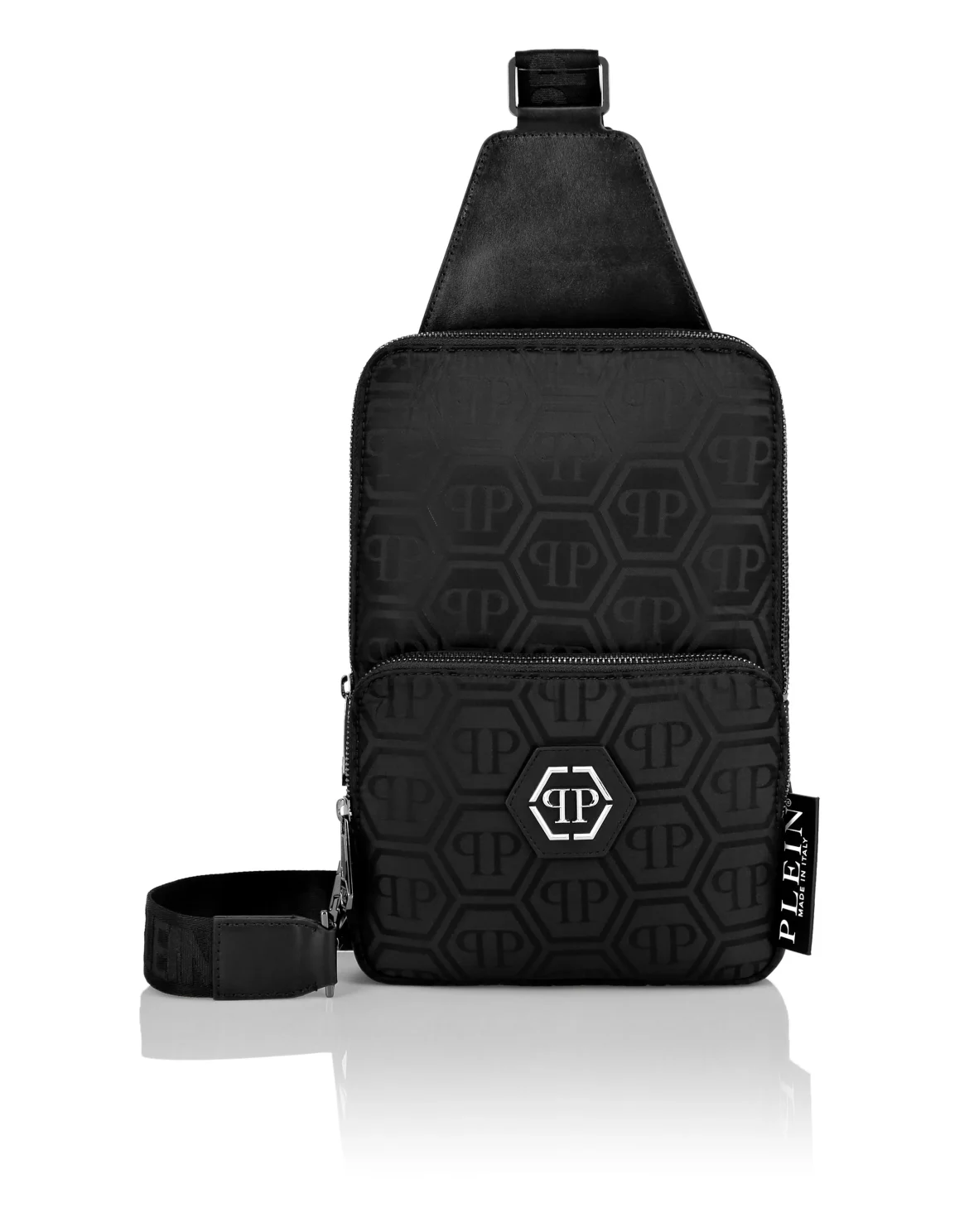Nylon Jacquard Cross Body Monogram, цвет: Черный