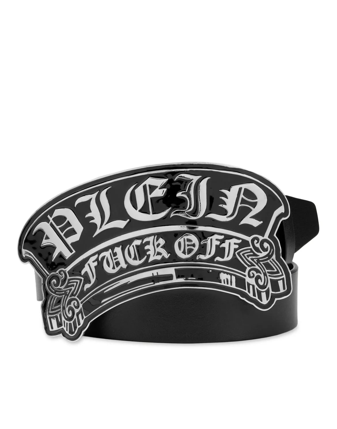 Calf Skin Leather Belt, цвет: Черный