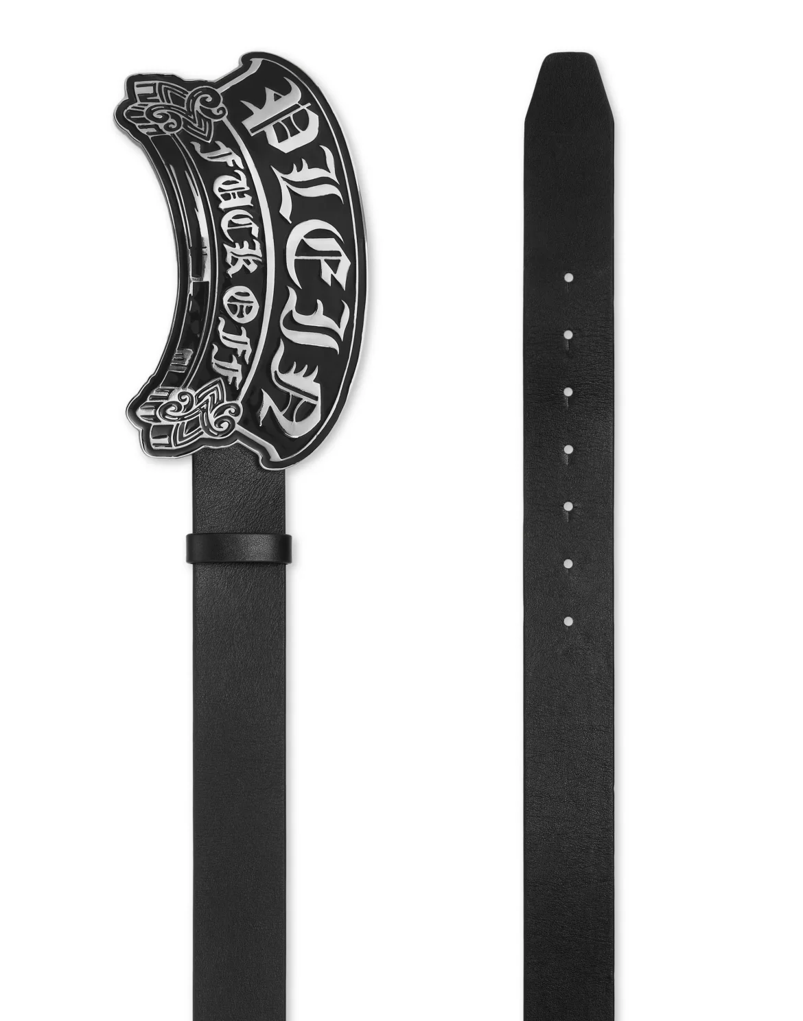 Calf Skin Leather Belt, цвет: Черный