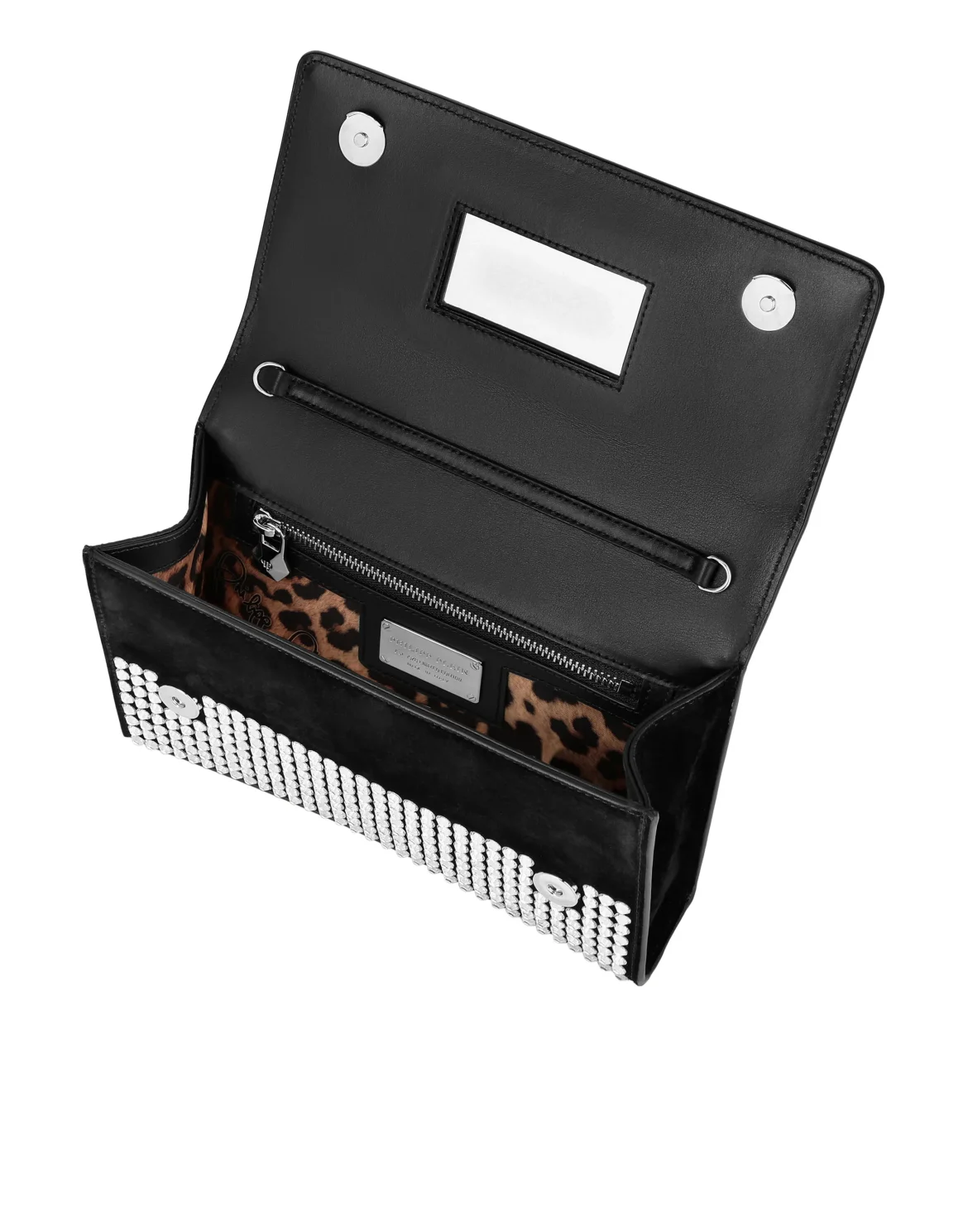 Suede Crystal Clutch Shoulder Bag Crystal, цвет: Прозрачный