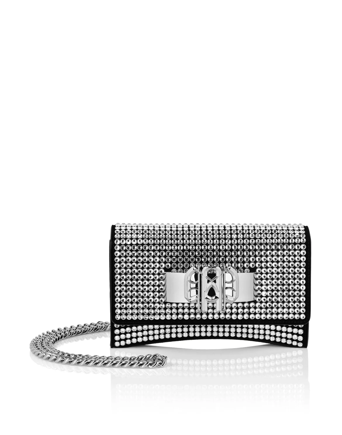 Suede Crystal Clutch Shoulder Bag Crystal, цвет: Прозрачный