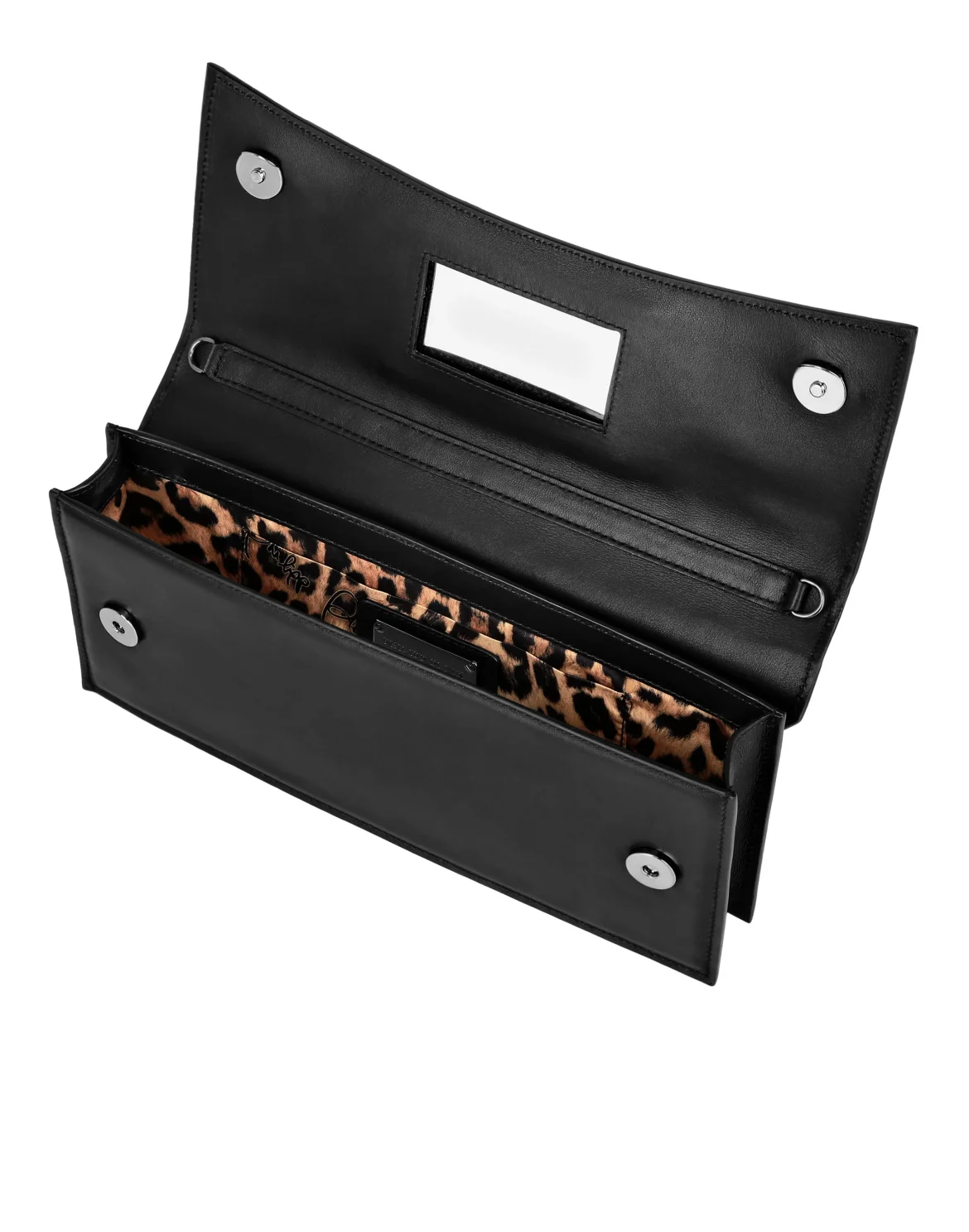 Suede Crystal Baguette Handle Bag Skull, цвет: Черный