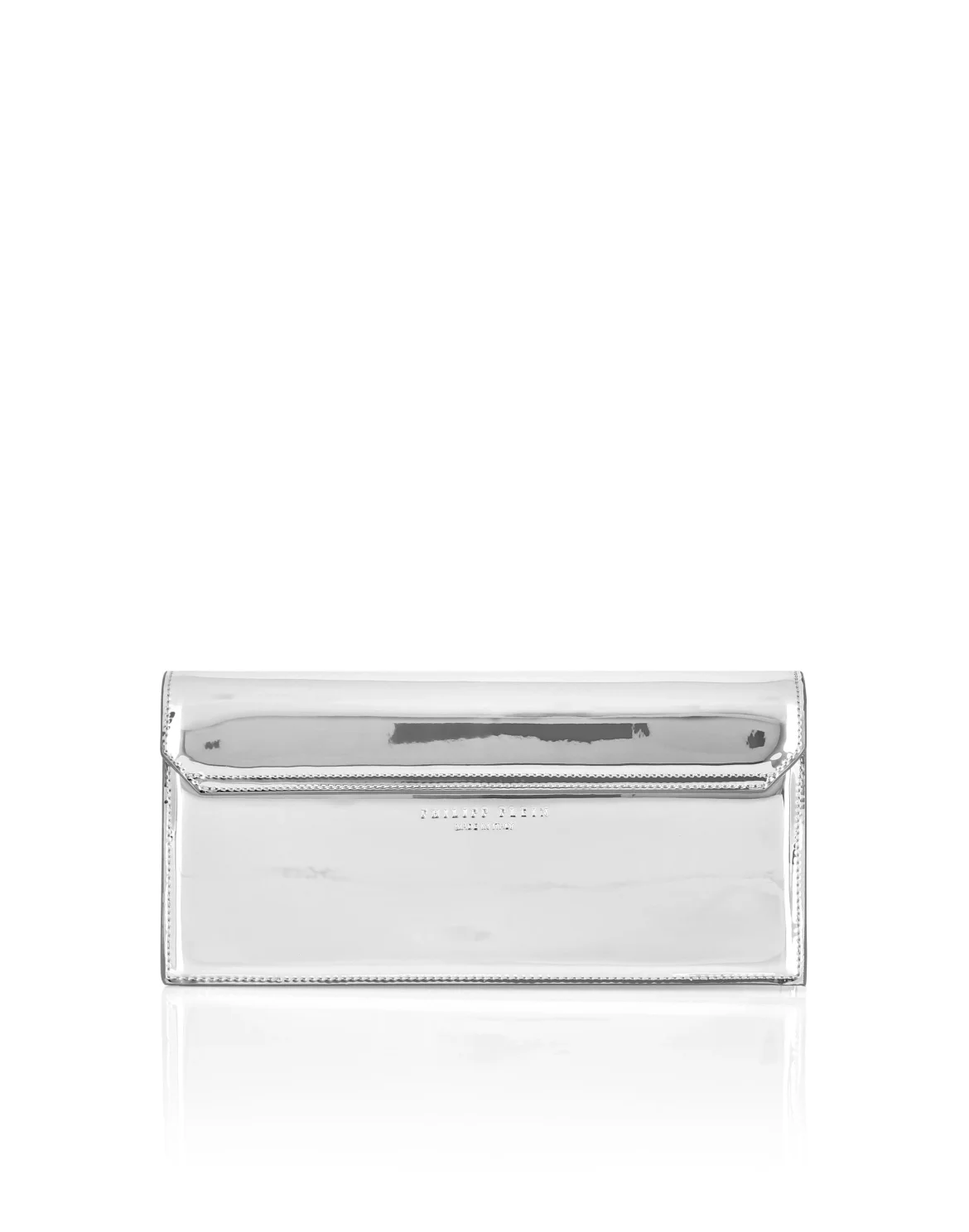 Synthetic Mirror Leather Baguette Gothic Plein, цвет: Серебристый