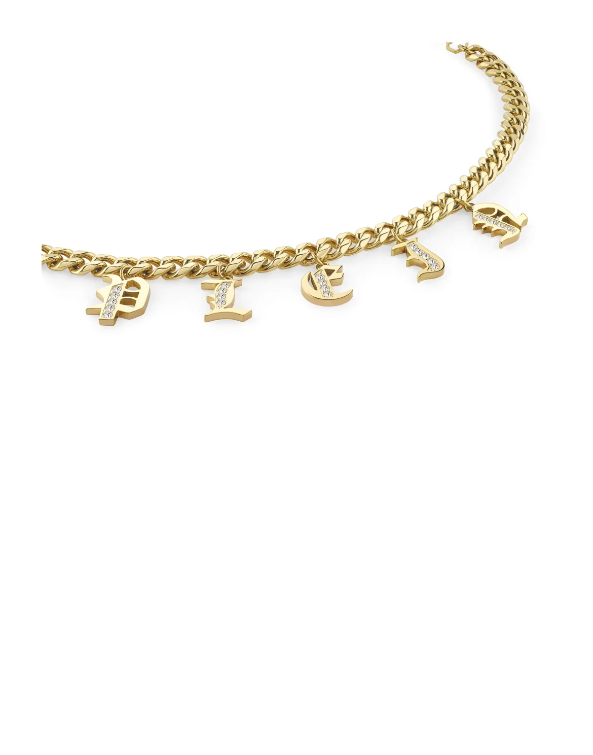 Necklace Lettering, цвет: Золотой
