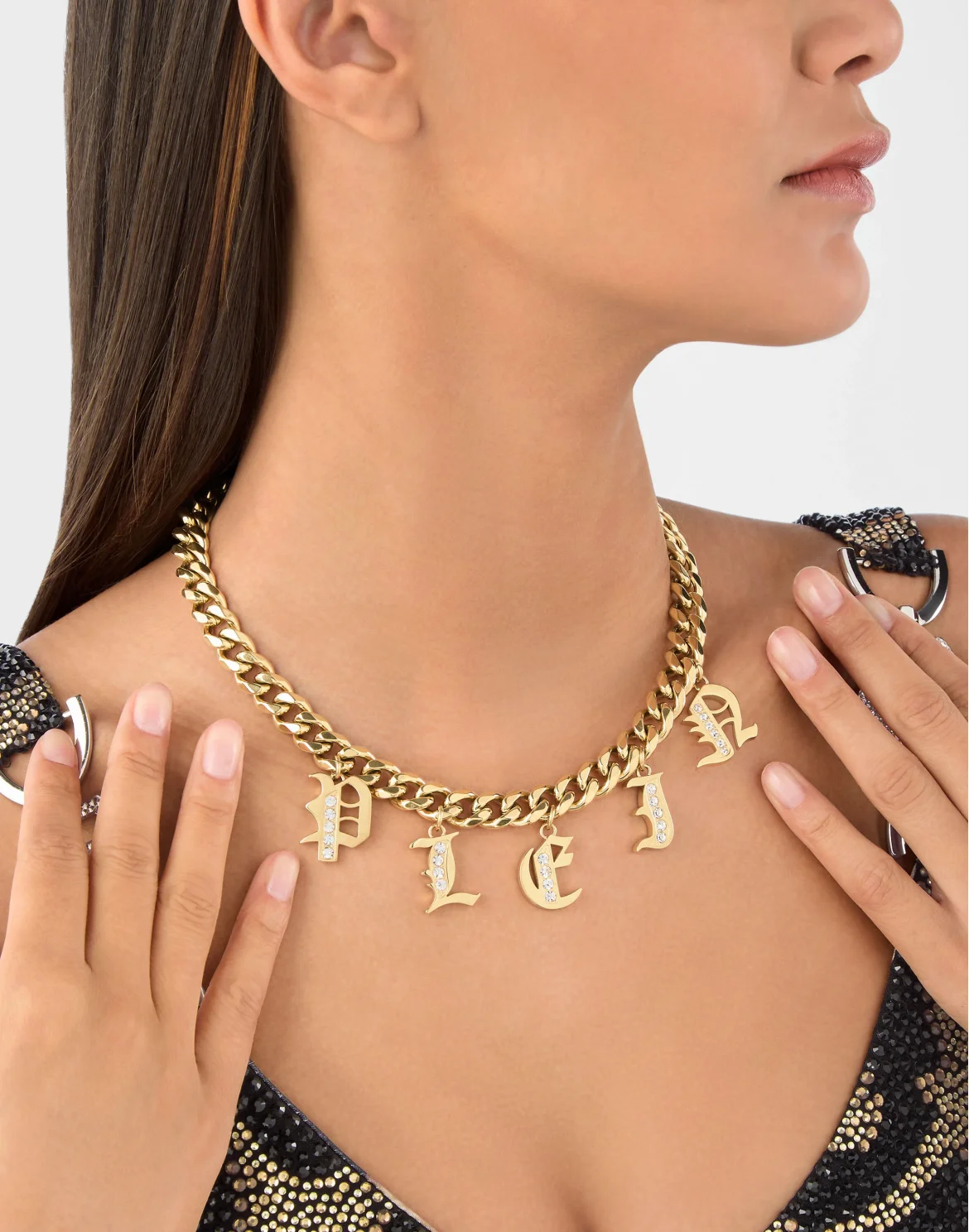 Necklace Lettering, цвет: Золотой