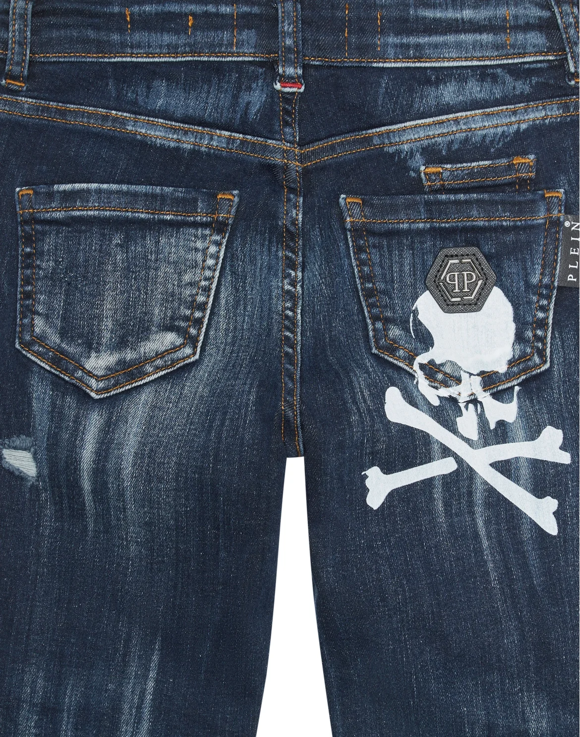 Super Straight Cut Trousers Skull&Bones, цвет: Синий