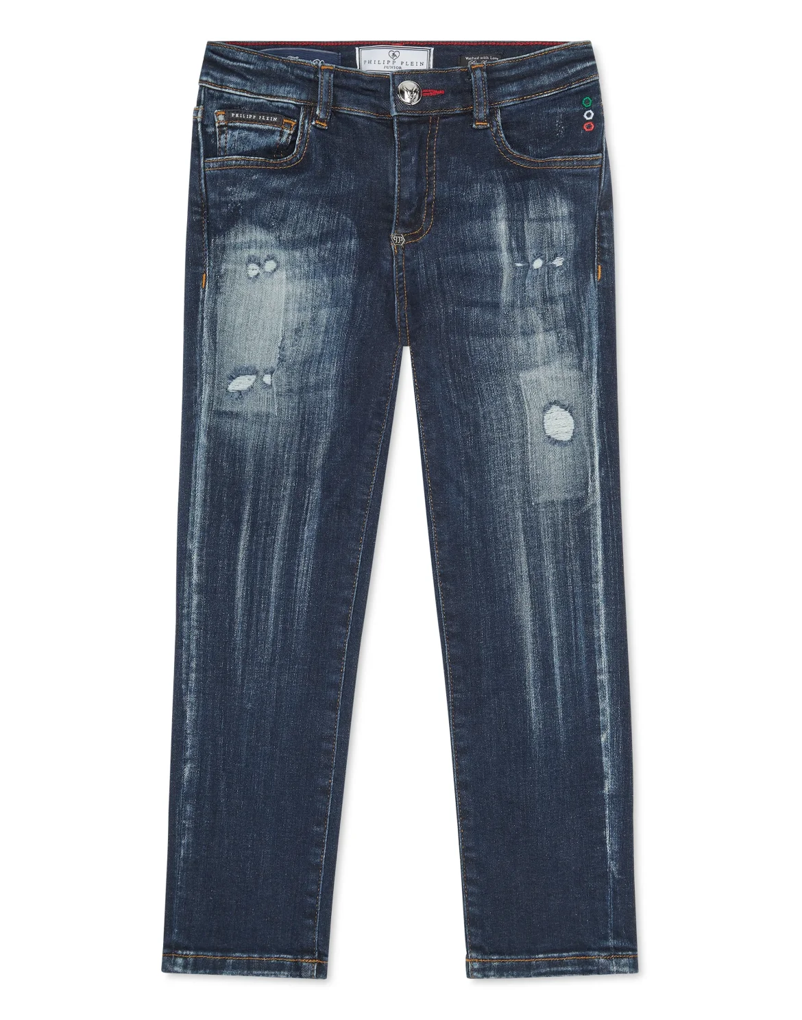 Super Straight Cut Trousers Skull&Bones, цвет: Синий